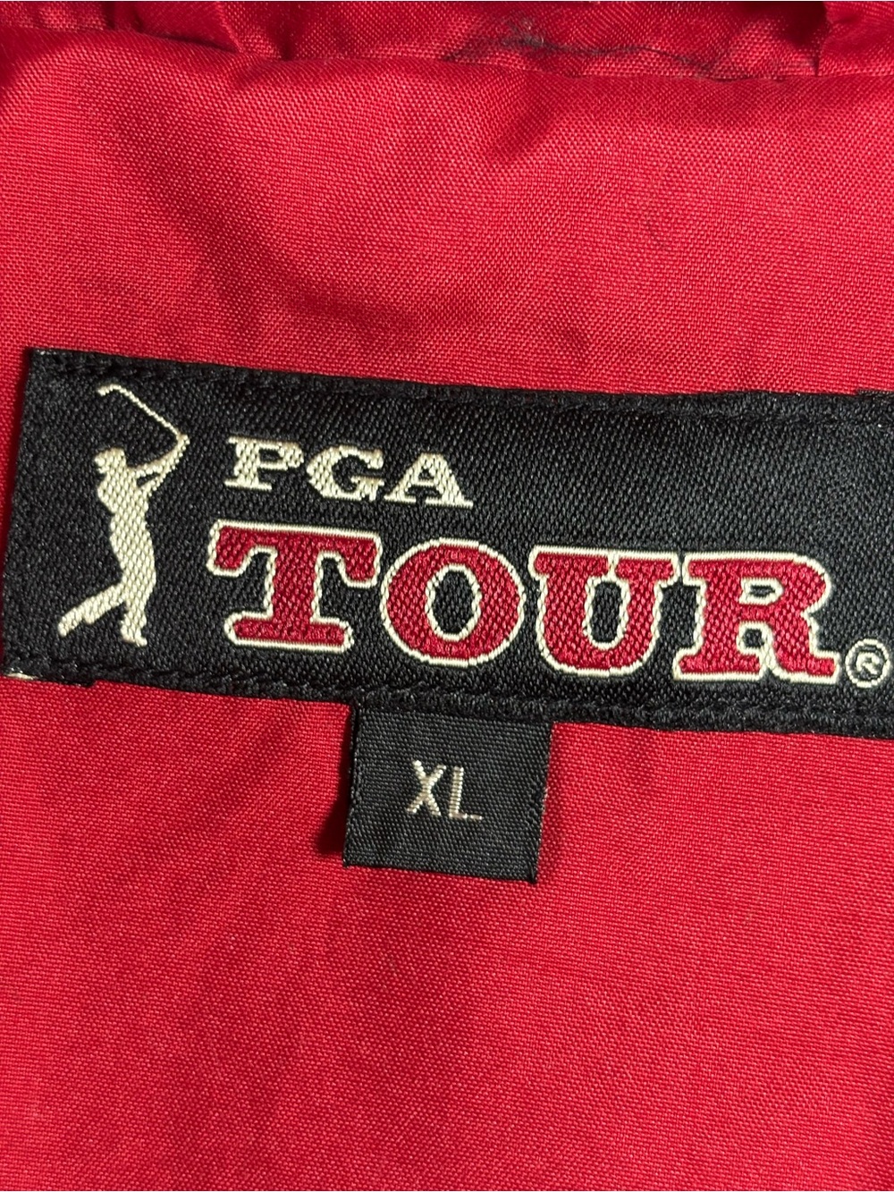 PGA TOUR XL Black & Red Convertible Windbreaker Jacket – Detachable Sleeves - Picture 9 of 12